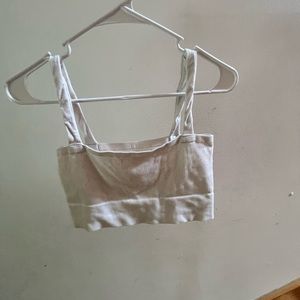 White cropped tank top